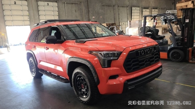 天津港平行进口车丰田 红杉 TRD PRO 橙色 现车 强势来袭