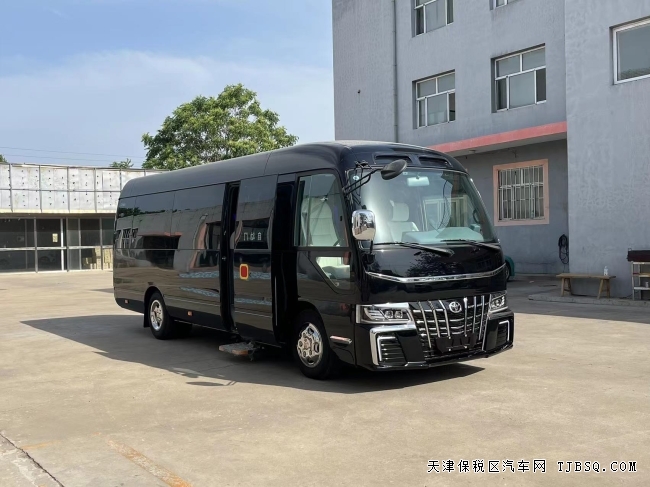 考察一号丰田考斯特12座4.0L黑武士版天津现车108万售全国
