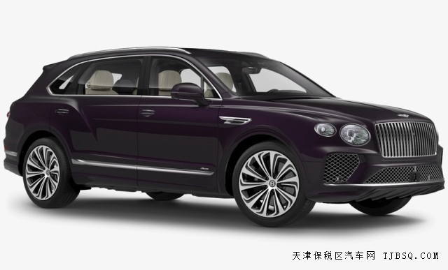 2024款宾利添越加长4.0T雅度版深李紫典雅色港口现车
